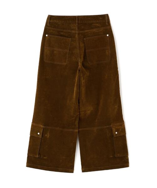 DANKE SCHON(ダンケシェーン)の「DankeSchon/ダンケシェーン/FLOCKY DENIM FLARE CARGO PANTS(デニムパンツ・メンズ・ブラック/ブラウン・S/M/L)」の7枚目の写真