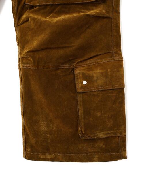 DANKE SCHON(ダンケシェーン)の「DankeSchon/ダンケシェーン/FLOCKY DENIM FLARE CARGO PANTS(デニムパンツ・メンズ・ブラック/ブラウン・S/M/L)」の10枚目の写真