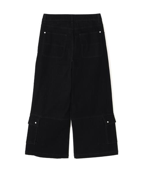 DANKE SCHON(ダンケシェーン)の「DankeSchon/ダンケシェーン/FLOCKY DENIM FLARE CARGO PANTS(デニムパンツ・メンズ・ブラック/ブラウン・S/M/L)」の15枚目の写真