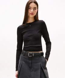 tommy jeans | スリムエッセンシャルロングスリーブリブTシャツ(Tシャツ/カットソー)