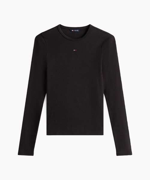 tommy jeans(トミー ジーンズ)の「スリムエッセンシャルロングスリーブリブTシャツ(Tシャツ/カットソー・レディース・ブラック/マルチ/ホワイト/ブルー・SMALL/MEDIUM/X-SMALL)」の19枚目の写真