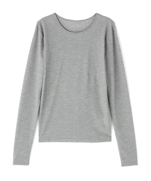 NATURAL BEAUTY BASIC（ナチュラルビューティーベーシック）の「◇【Oggi号掲載】シアーカットソーシリーズ クルーネック（Tシャツ/カットソー・レディース・ピンク/グレー/レッド/オフホワイト・FREE）」の5枚目の写真