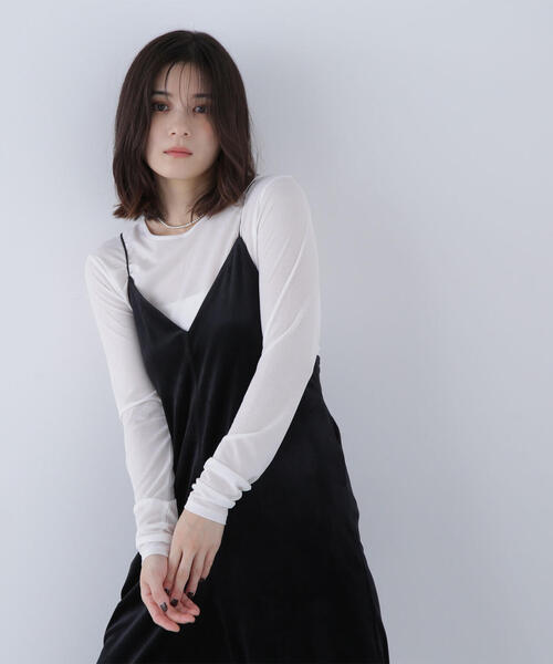 NATURAL BEAUTY BASIC（ナチュラルビューティーベーシック）の「◇【Oggi号掲載】シアーカットソーシリーズ クルーネック（Tシャツ/カットソー・レディース・ピンク/グレー/レッド/オフホワイト・FREE）」の20枚目の写真