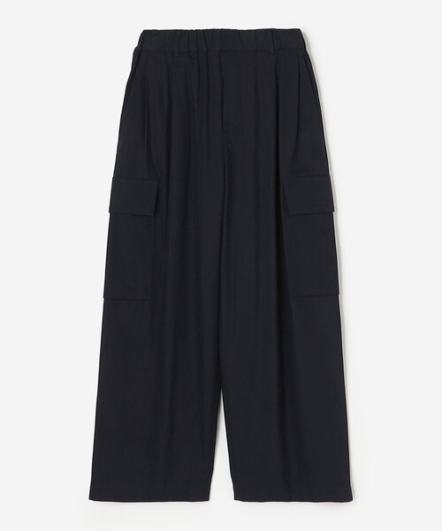 nicholson&nicholson（ニコルソンアンドニコルソン）の「nicholson & nicholson | コットン ツイルワイドカーゴパンツ WOMEN（カーゴパンツ・レディース・ネイビー/ベージュ・36）」の14枚目の写真