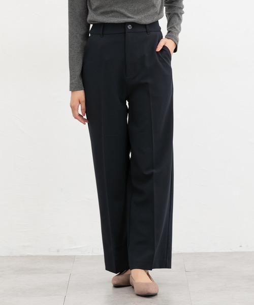 Honeys（ハニーズ）の「【ストレッチ・ウォッシャブル・イージーケア】ストレートパンツ（スラックス・レディース・ブラック/ネイビー/ヘザーチャコール/キャメル・SS/S/M/LL/L/3L）」の11枚目の写真