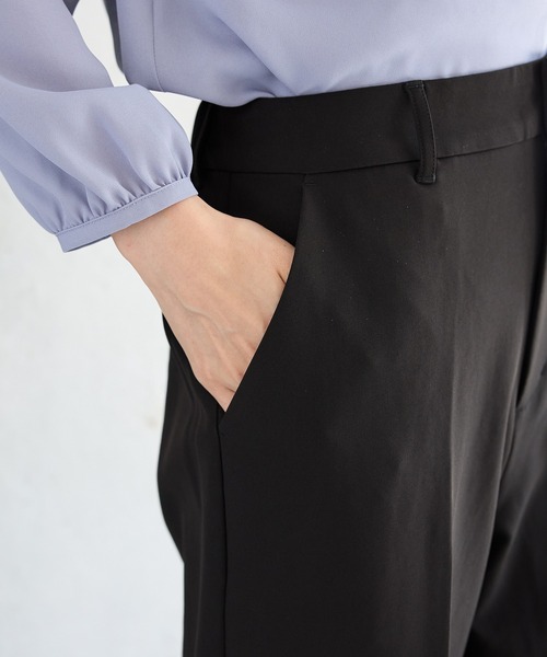 Honeys（ハニーズ）の「【ストレッチ・ウォッシャブル・イージーケア】ストレートパンツ（スラックス・レディース・ブラック/ネイビー/ヘザーチャコール/キャメル・SS/S/M/LL/L/3L）」の13枚目の写真