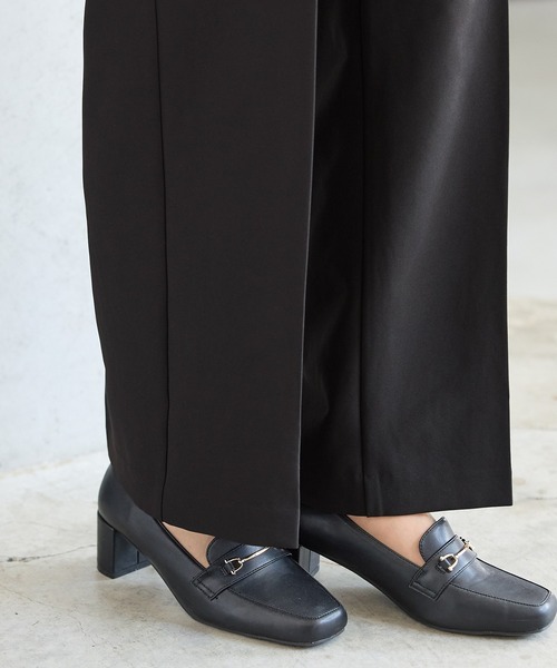 Honeys（ハニーズ）の「【ストレッチ・ウォッシャブル・イージーケア】ストレートパンツ（スラックス・レディース・ブラック/ネイビー/ヘザーチャコール/キャメル・SS/S/M/LL/L/3L）」の15枚目の写真