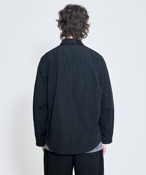 ABAHOUSE（アバハウス）の「【セットアップ対応】TUCK＆DARTS ワッシャーナイロン シャツブルゾン / ドルマンスリーブ（シャツ/ブラウス・メンズ・ブラック/ベージュ・46/48）」の6枚目の写真