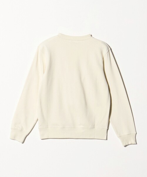 ホワイト クルーネック トレーナー アームパッチ付き メンズ ワッフル クルーネック トレーナー通販 [1602-51201