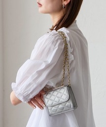 VitaFelice | スクエアマイクロミニバッグ キルティング チェーンバッグ(ショルダーバッグ)
