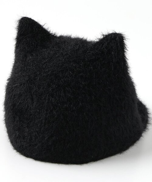 apres les cours（アプレレクール）の「ねこちゃんシャギーハット（ハット・キッズ・ブラック/オフホワイト・50/54）」の7枚目の写真