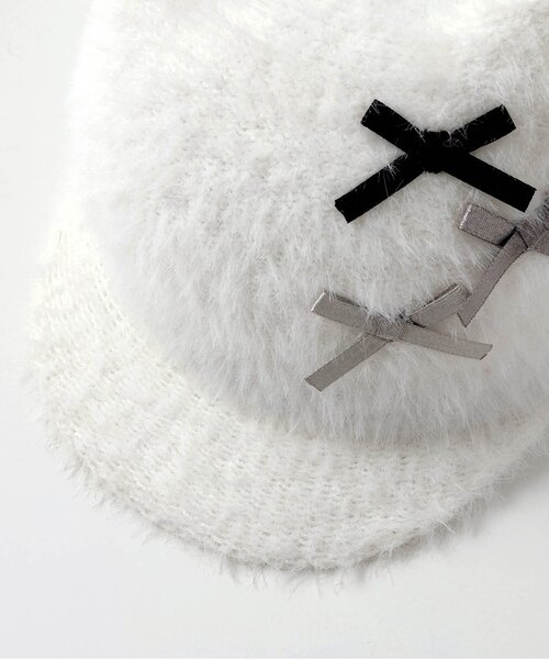 apres les cours（アプレレクール）の「ねこちゃんシャギーハット（ハット・キッズ・ブラック/オフホワイト・50/54）」の9枚目の写真