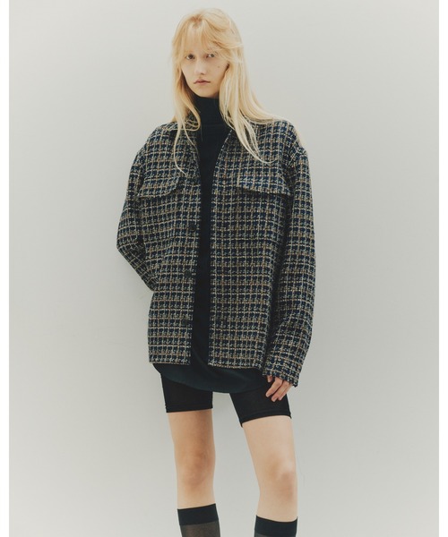 Juha（ユハ）の「SUMMER TWEED JACKET（ブルゾン・メンズ・ブラック/ネイビー・3/4）」の3枚目の写真