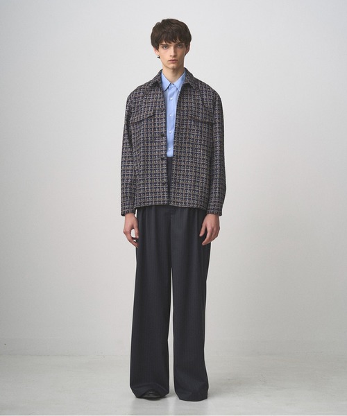 Juha（ユハ）の「SUMMER TWEED JACKET（ブルゾン・メンズ・ブラック/ネイビー・3/4）」の5枚目の写真