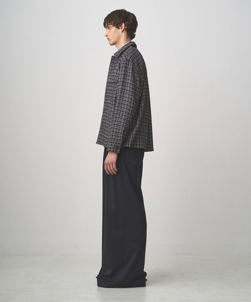 Juha（ユハ）の「SUMMER TWEED JACKET（ブルゾン・メンズ・ブラック/ネイビー・3/4）」の6枚目の写真