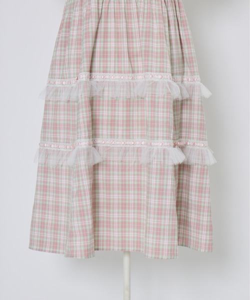 Lolime by mellfy memory(ロリミー バイ メルフィーメモリー)の「check puff sleeve dress(ワンピース・レディース・ピンク/ブルー・M/LL)」の19枚目の写真
