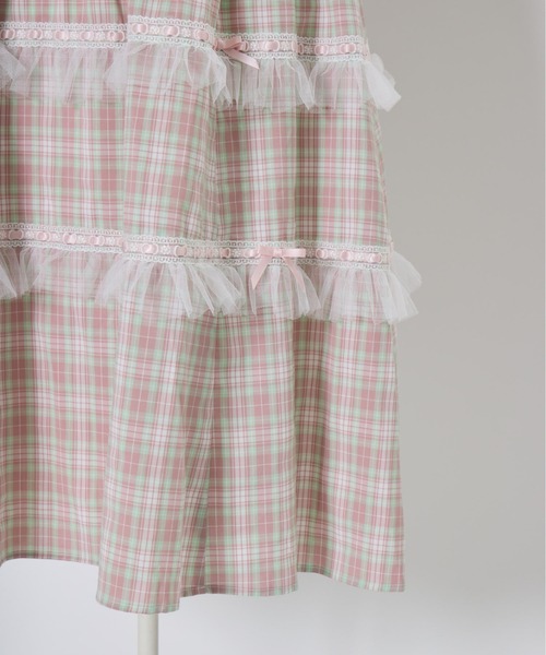 Lolime by mellfy memory(ロリミー バイ メルフィーメモリー)の「check puff sleeve dress(ワンピース・レディース・ピンク/ブルー・M/LL)」の20枚目の写真