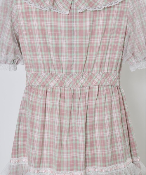 Lolime by mellfy memory(ロリミー バイ メルフィーメモリー)の「check puff sleeve dress(ワンピース・レディース・ピンク/ブルー・M/LL)」の22枚目の写真
