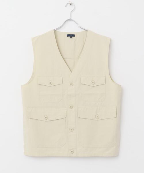 ITEMS URBANRESEARCH(アイテムズ アーバンリサーチ)の「マルチポケットVネックベスト(ベスト・メンズ・アイボリー/ベージュ・LARGE/MEDIUM)」の7枚目の写真