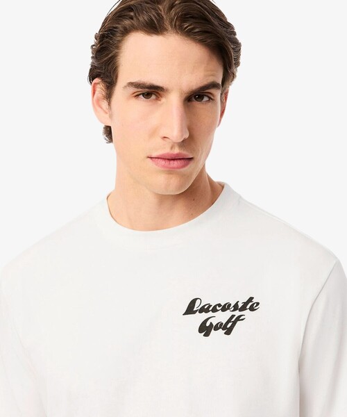 LACOSTE(ラコステ)の「ラコステゴルフウルトラドライバックプリントTシャツ(Tシャツ/カットソー・メンズ・ホワイト・3/4/5)」の9枚目の写真