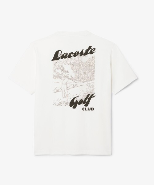 LACOSTE(ラコステ)の「ラコステゴルフウルトラドライバックプリントTシャツ(Tシャツ/カットソー・メンズ・ホワイト・3/4/5)」の5枚目の写真