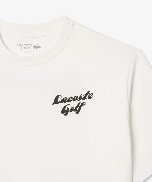 LACOSTE(ラコステ)の「ラコステゴルフウルトラドライバックプリントTシャツ(Tシャツ/カットソー・メンズ・ホワイト・3/4/5)」の6枚目の写真