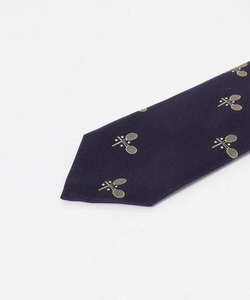 URBAN RESEARCH DOORS（アーバンリサーチドアーズ）の「LIFE STYLE TAILOR　25AWラケットモチーフタイ（ネクタイ・メンズ・ネイビー/グレー・-）」の4枚目の写真