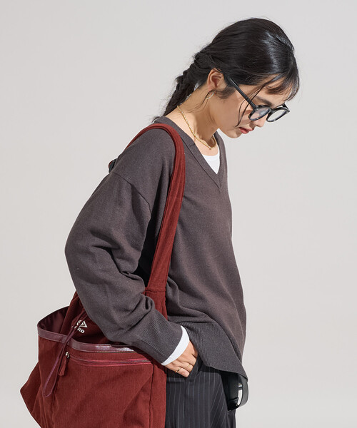 FREAK'S STORE(フリークスストア)の「<マシーンウォッシャブル>シルク入り Vネックニットプルオーバー セットアップ対応(ニット/セーター・レディース・オフホワイト/キャメル/チャコール・フリ-)」の15枚目の写真