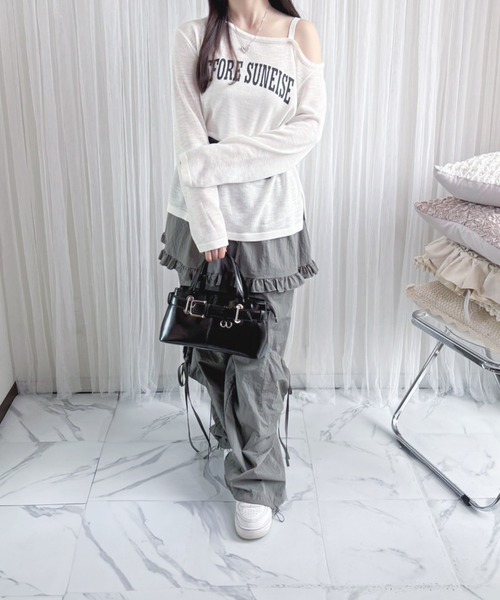 frunco（フランコ）の「【ZOZO限定】スカートレイヤーナイロンパンツ（その他パンツ・レディース・ブラック/グレー/ホワイト・FREE）」の21枚目の写真