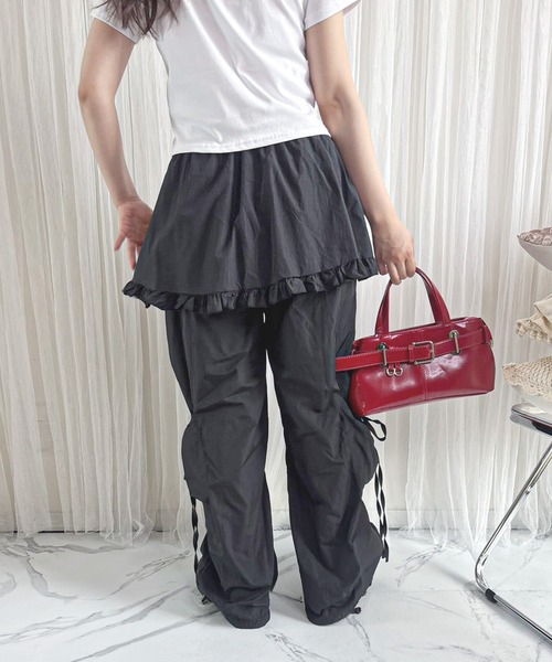 frunco（フランコ）の「【ZOZO限定】スカートレイヤーナイロンパンツ（その他パンツ・レディース・ブラック/グレー/ホワイト・FREE）」の22枚目の写真