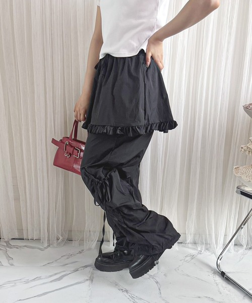 frunco（フランコ）の「【ZOZO限定】スカートレイヤーナイロンパンツ（その他パンツ・レディース・ブラック/グレー/ホワイト・FREE）」の19枚目の写真