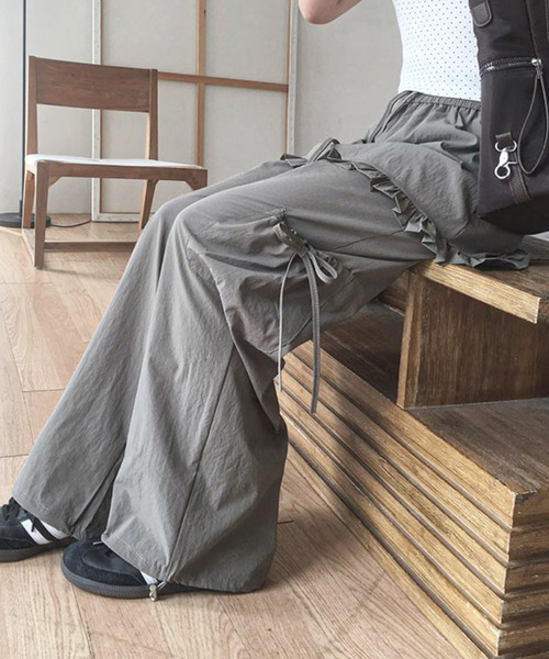 frunco（フランコ）の「【ZOZO限定】スカートレイヤーナイロンパンツ（その他パンツ・レディース・ブラック/グレー/ホワイト・FREE）」の12枚目の写真