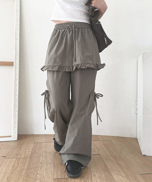 frunco（フランコ）の「【ZOZO限定】スカートレイヤーナイロンパンツ（その他パンツ・レディース・ブラック/グレー/ホワイト・FREE）」の18枚目の写真