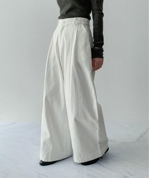 on:nue | 【on:nue】[5色展開/3サイズ展開]  タック入りウエストゴムワイドパンツ(その他パンツ)