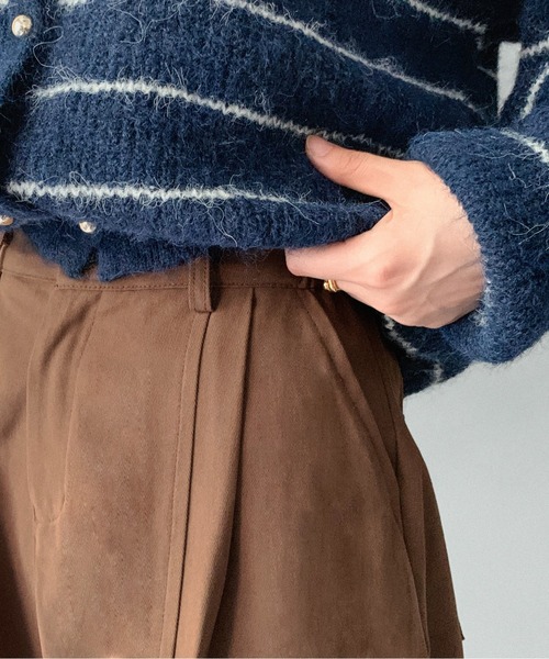 on:nue（オンニュ）の「【on:nue】[5色展開/3サイズ展開]  タック入りウエストゴムワイドパンツ（その他パンツ・レディース・ホワイト/ブラウン/ブラック/ネイビー/カーキ・LARGE/MEDIUM/SMALL）」の19枚目の写真