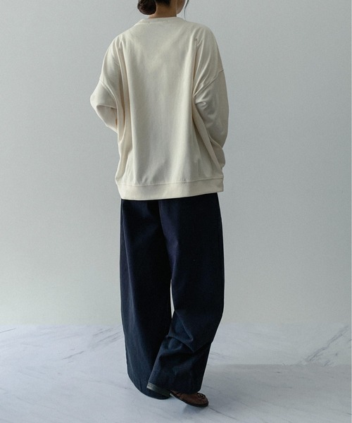 on:nue（オンニュ）の「【on:nue】[5色展開/3サイズ展開]  タック入りウエストゴムワイドパンツ（その他パンツ・レディース・ホワイト/ブラウン/ブラック/ネイビー/カーキ・LARGE/MEDIUM/SMALL）」の22枚目の写真