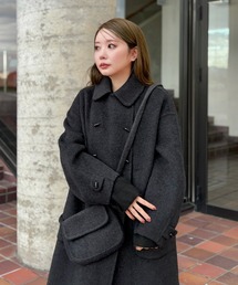 toggle button double breasted coat /トグルボタンダブルブレストロングコート