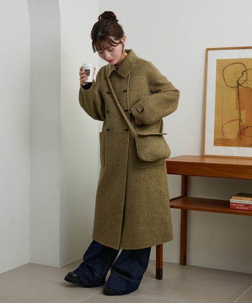 toggle button double breasted coat /トグルボタンダブルブレスト