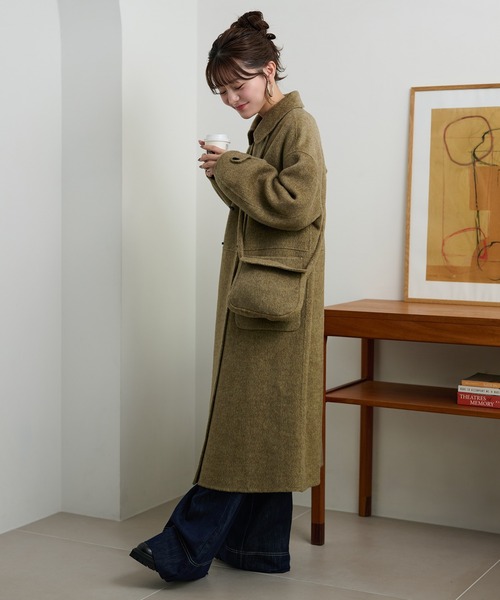 toggle button double breasted coat /トグルボタンダブルブレスト