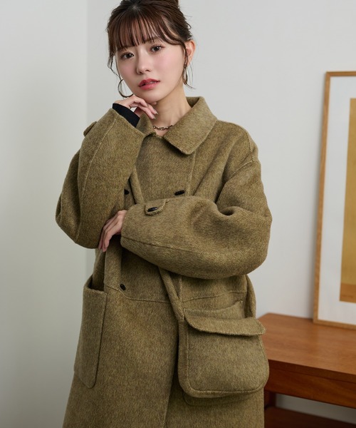 toggle button double breasted coat /トグルボタンダブルブレスト
