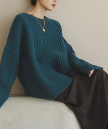 今季新品タグ付き Noble 片畦ノースリーブニット マリンニットノースリーブ / GRACE CONTINENTAL | GRACE