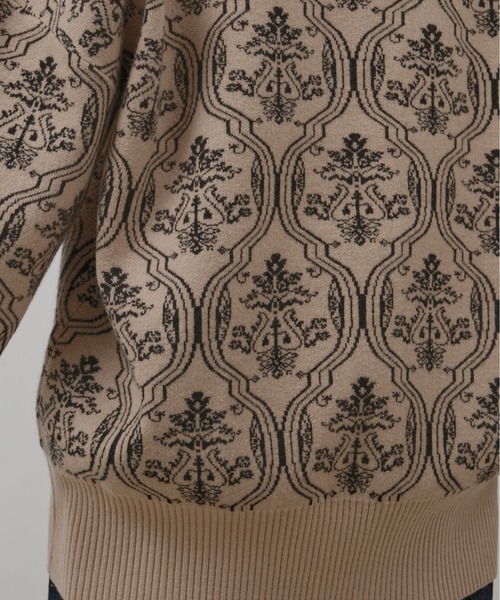 アンティーククラシックジャガード柄カーデ Palm Riche│Eimee Law