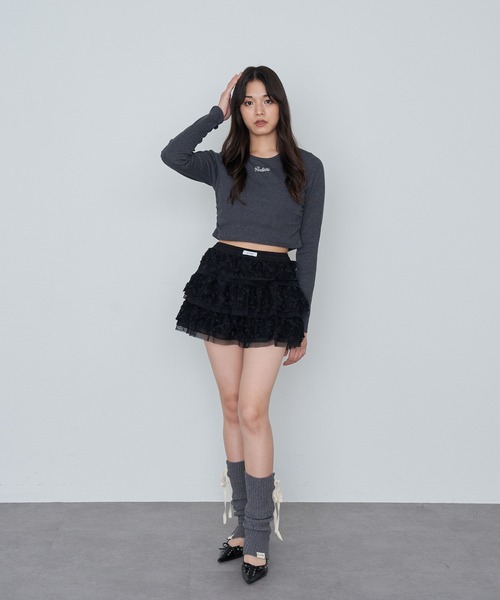 RAY CASSIN（レイカズン）の「レースティアードミニスカパン（スカート・レディース・ホワイト/ライトベージュ/ブラック・FREE）」の12枚目の写真