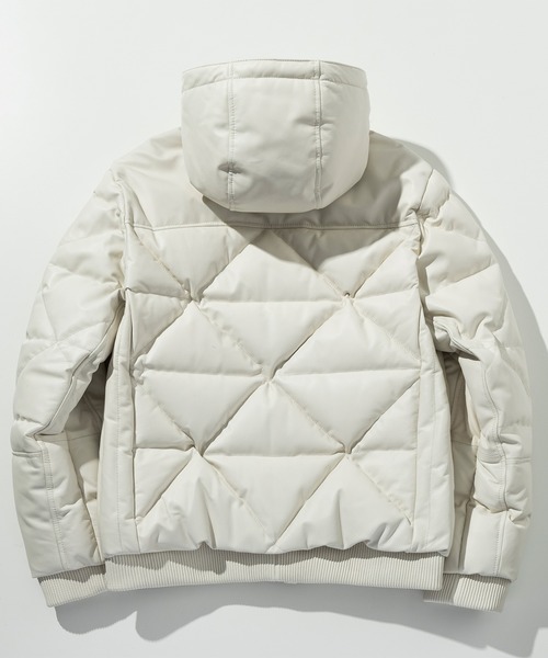 C DIEM（カルペディエム）の「C DIEM(カルペディエム)キルティング レザーダウンジャケット（ダウンジャケット/コート・メンズ・ホワイト/ブラック・L/M/XL）」の12枚目の写真