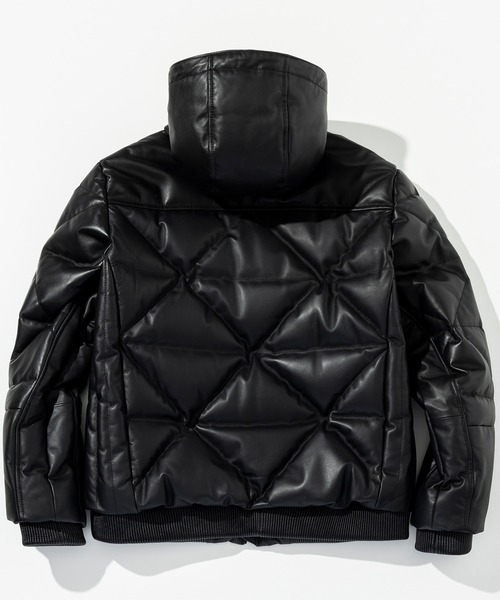 C DIEM（カルペディエム）の「C DIEM(カルペディエム)キルティング レザーダウンジャケット（ダウンジャケット/コート・メンズ・ホワイト/ブラック・L/M/XL）」の14枚目の写真