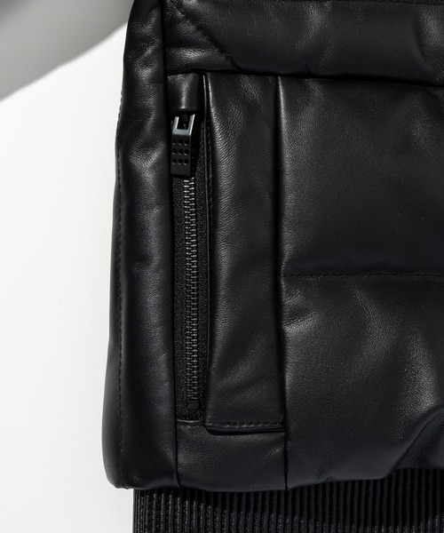 C DIEM（カルペディエム）の「C DIEM(カルペディエム)キルティング レザーダウンジャケット（ダウンジャケット/コート・メンズ・ホワイト/ブラック・L/M/XL）」の18枚目の写真