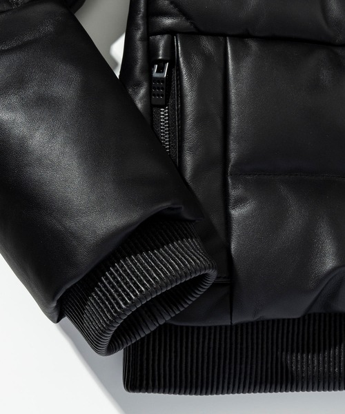 C DIEM（カルペディエム）の「C DIEM(カルペディエム)キルティング レザーダウンジャケット（ダウンジャケット/コート・メンズ・ホワイト/ブラック・L/M/XL）」の19枚目の写真