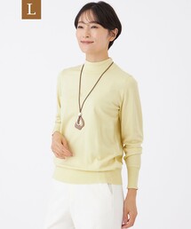 【試着のみ未使用】EVEX by KRIZIA♡ ホワイトメッシュニット♡40 ウォッシャブル】タイガーインターシャニットベスト(トップス