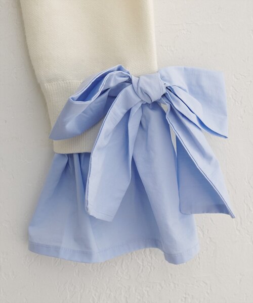 natural couture（ナチュラルクチュール）の「袖口リボンクルーネックカーデ（カーディガン/ボレロ・レディース・ブラウン/ネイビー/オフホワイト/グレー・FREE）」の21枚目の写真