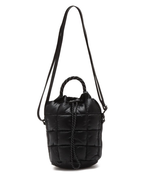 NIKE(ナイキ)の「NIKE NK NSW PUFFLE TINY TOTE / ナイキ NSW パッフル タイニー トート 【SP】(トートバッグ・メンズ・ピンク/ベージュ/ブラック・ONE SIZE)」の2枚目の写真